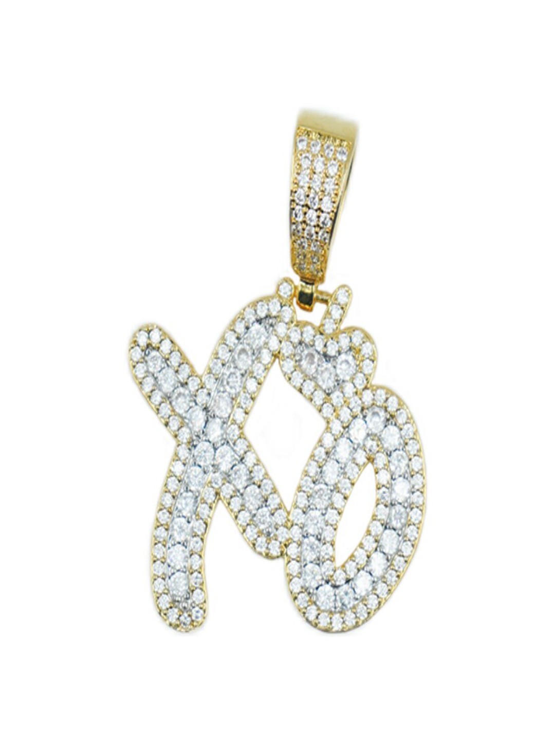 

Drip Project Rhodium-Plated Cubic Zirconia Studded Contemporary Pendant, Silver
