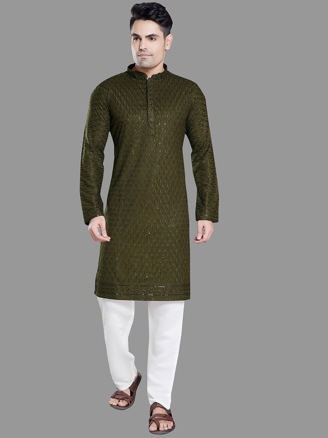 

Rani Saahiba Men Kurta, Green