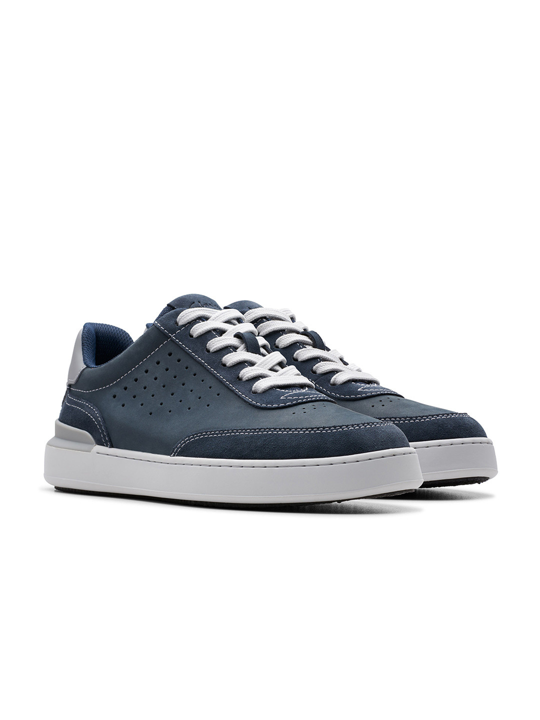 

Clarks Men Nubuck Lace-Ups Sneakers, Navy blue