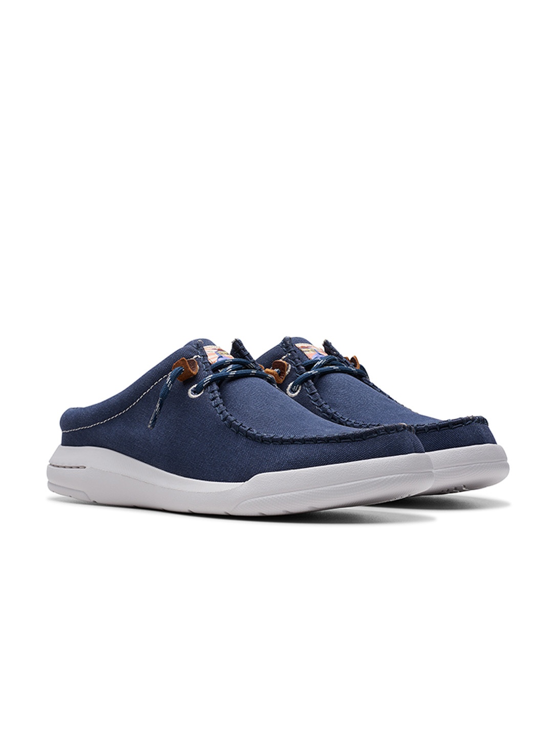 

Clarks Men Round Toe Mule Sneakers, Navy blue