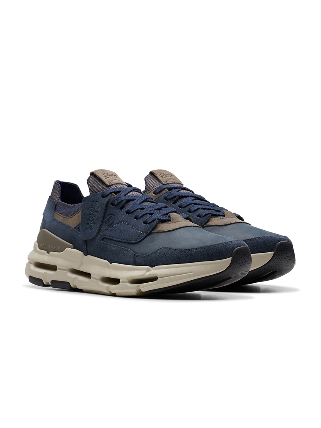 

Clarks Men Colourblocked Lace Up Sneakers, Navy blue
