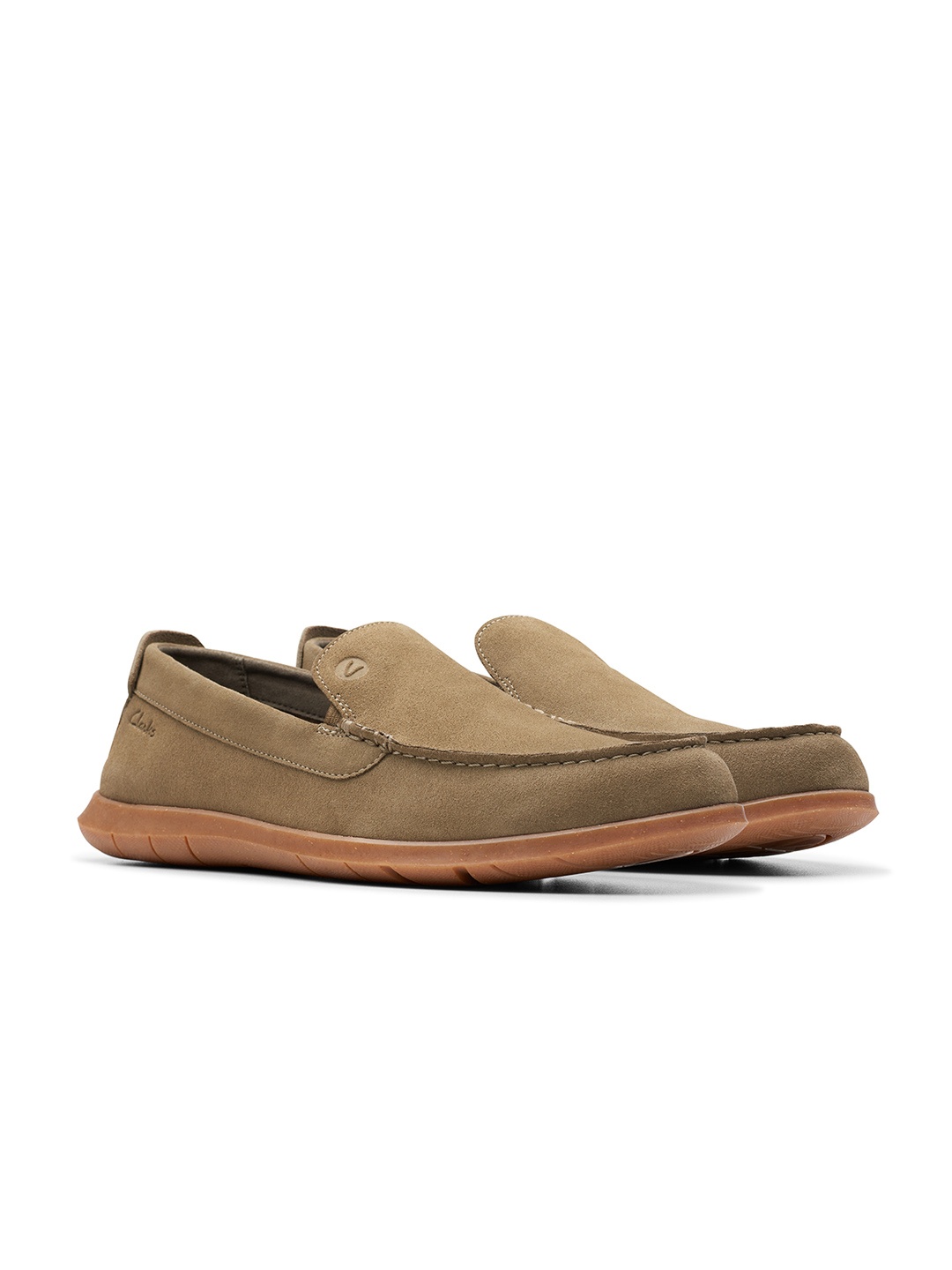 

Clarks Men Square Toe Loafers, Olive