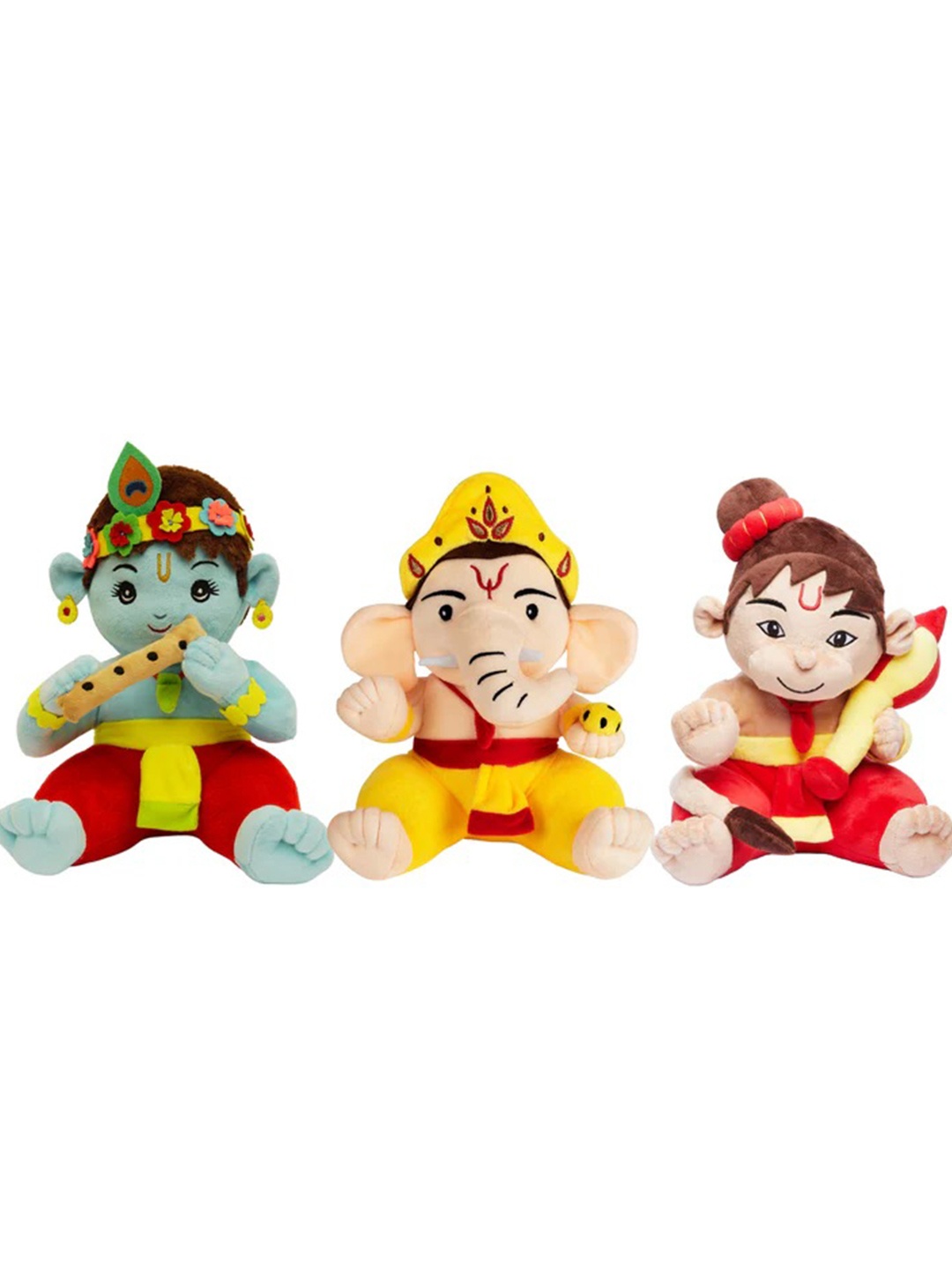 

Panda's Box Kids Set of 3 Mantra Chanting Baby Musical Plush Toys, Blue