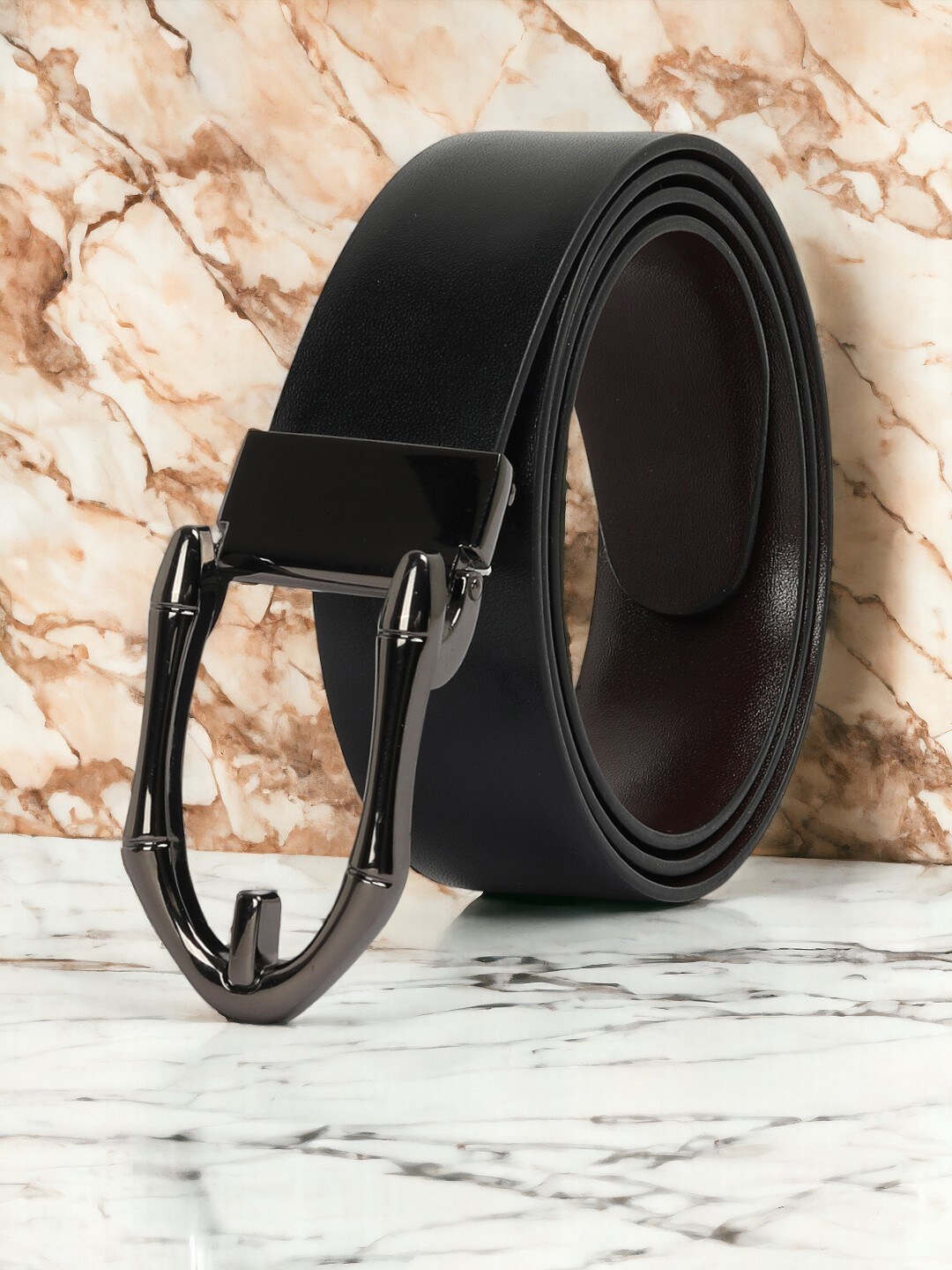 

CRUSSET Men Formal Belt, Black