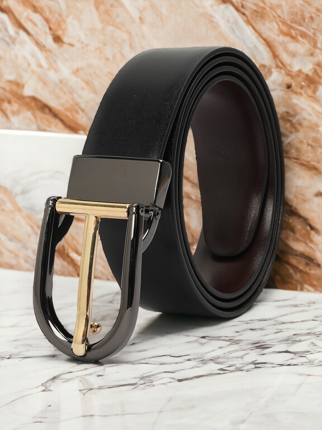 

CRUSSET Men Formal Belt, Black