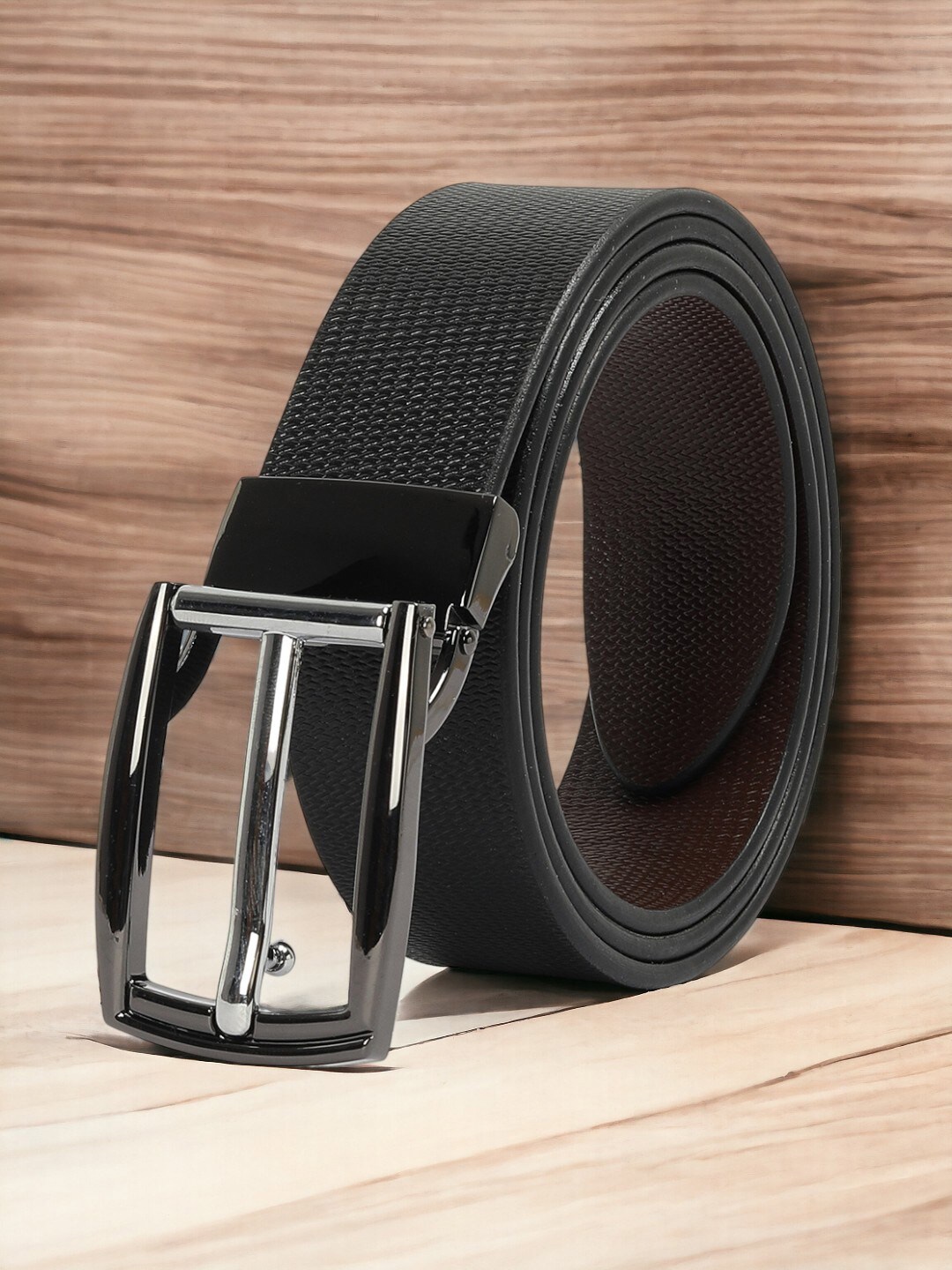 

CRUSSET Men Leather Formal Belt, Black