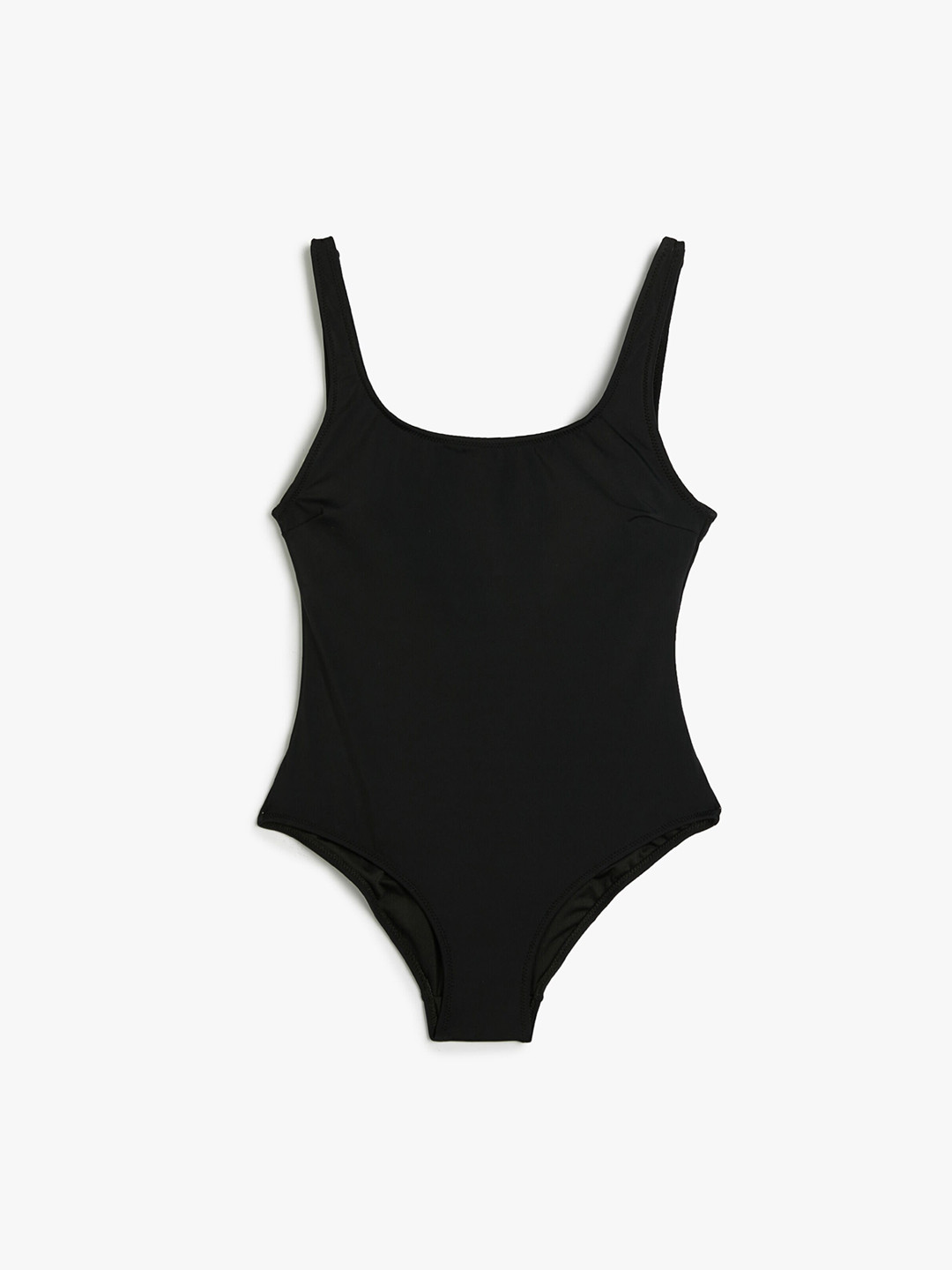 

Koton Round Neck Medium Coverage Sleeveless Bodysuit, Black
