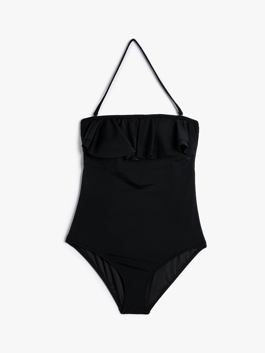 

Koton Halter Neck Medium Covearage Bodysuit, Black