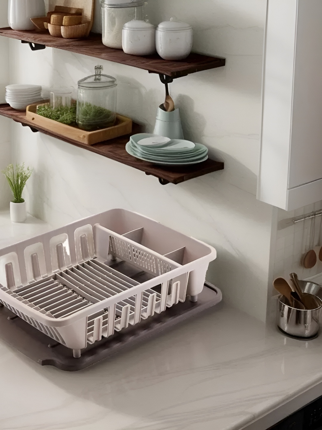 

NABHYA Grey Kitchen Sink Dish Drainer Rack