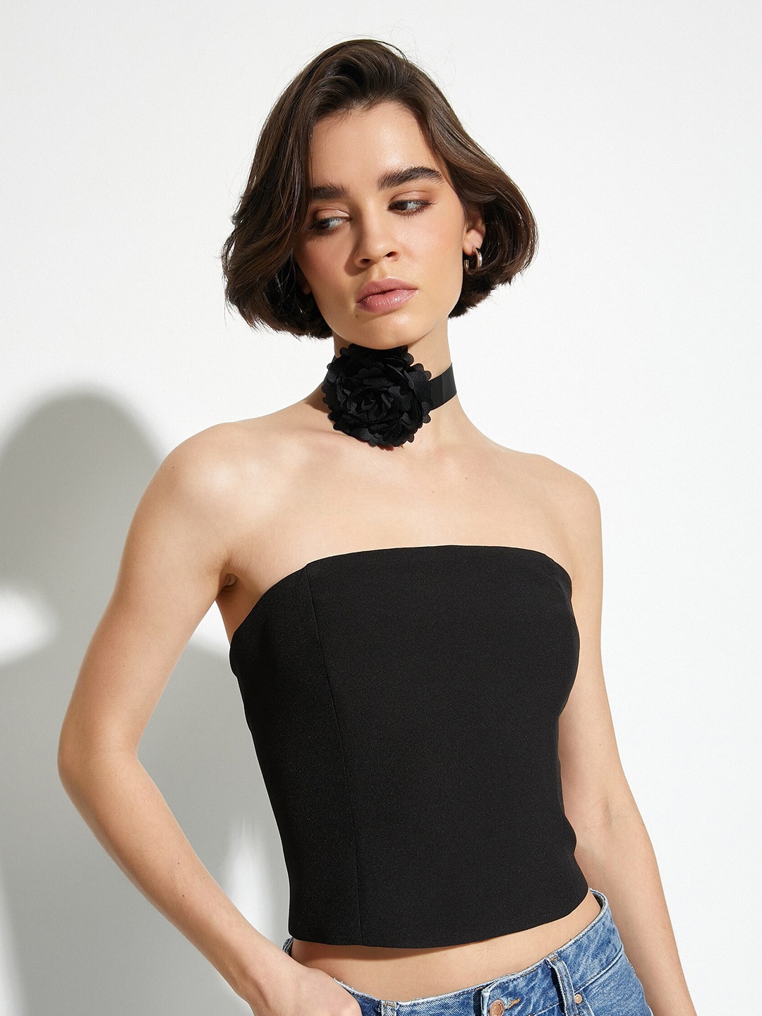 

Koton Strapless Tube Top, Black