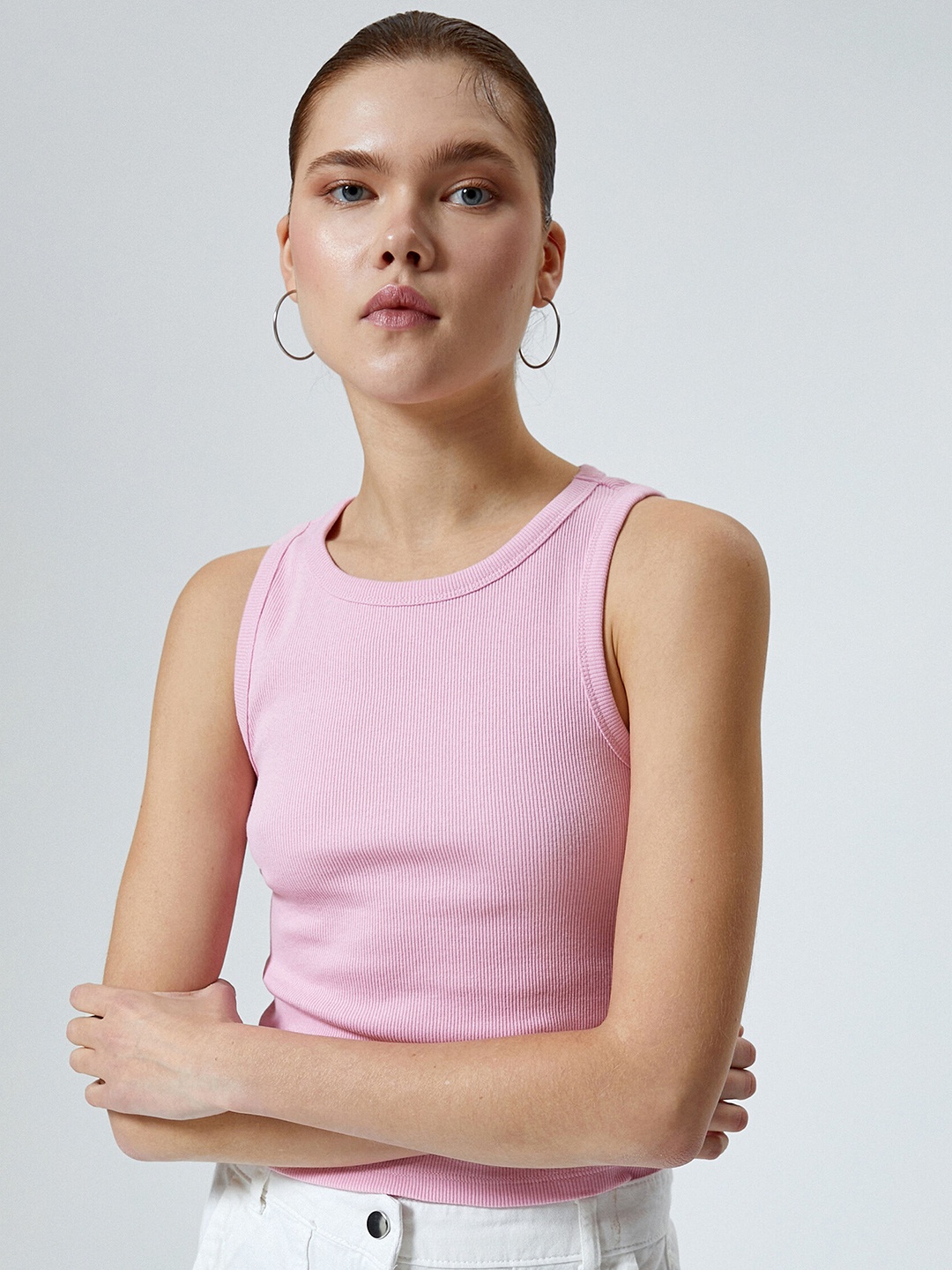 

Koton Sleeveless Tank Top, Pink