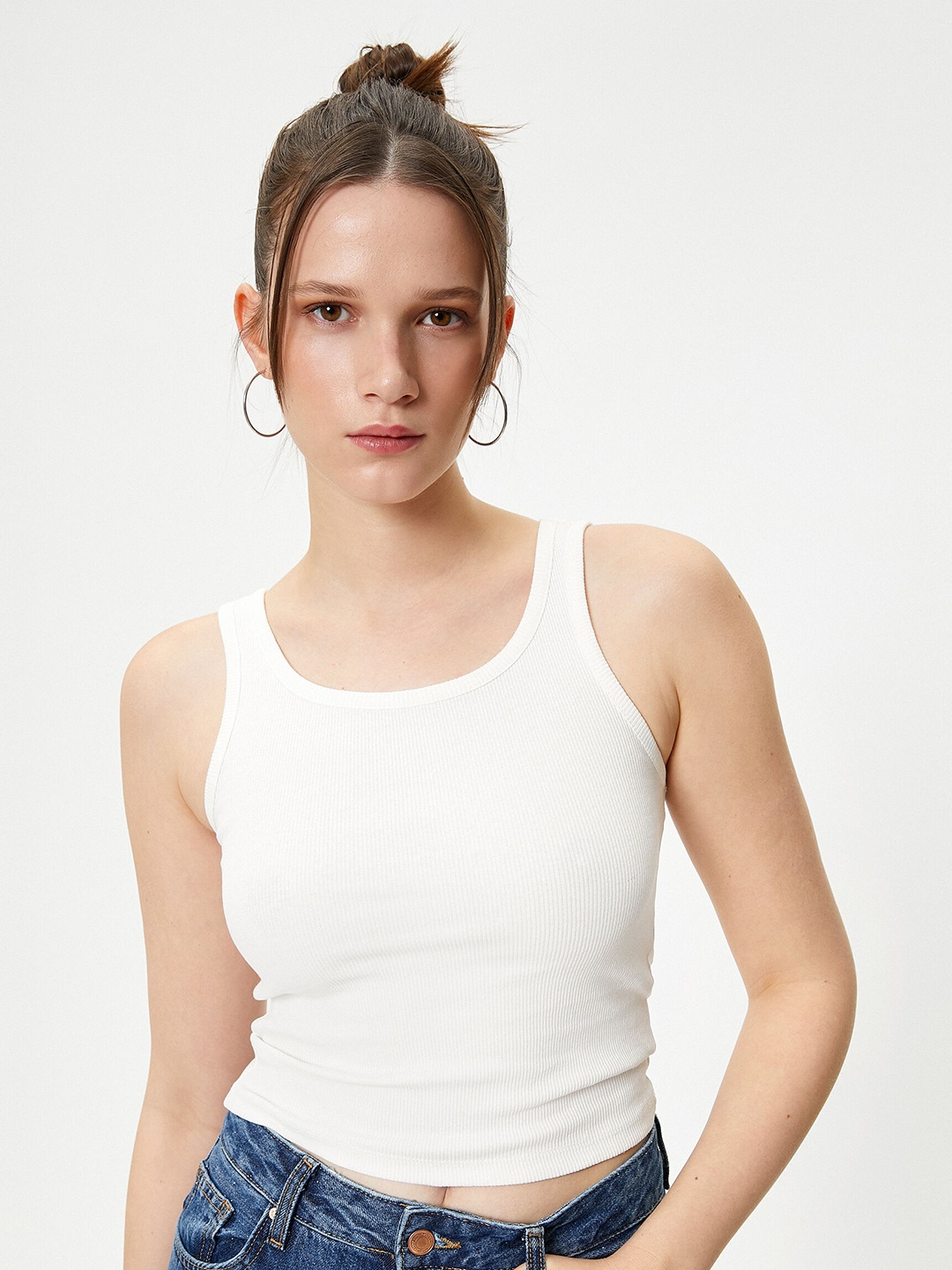 

Koton Sleeveless Tank Top, Beige