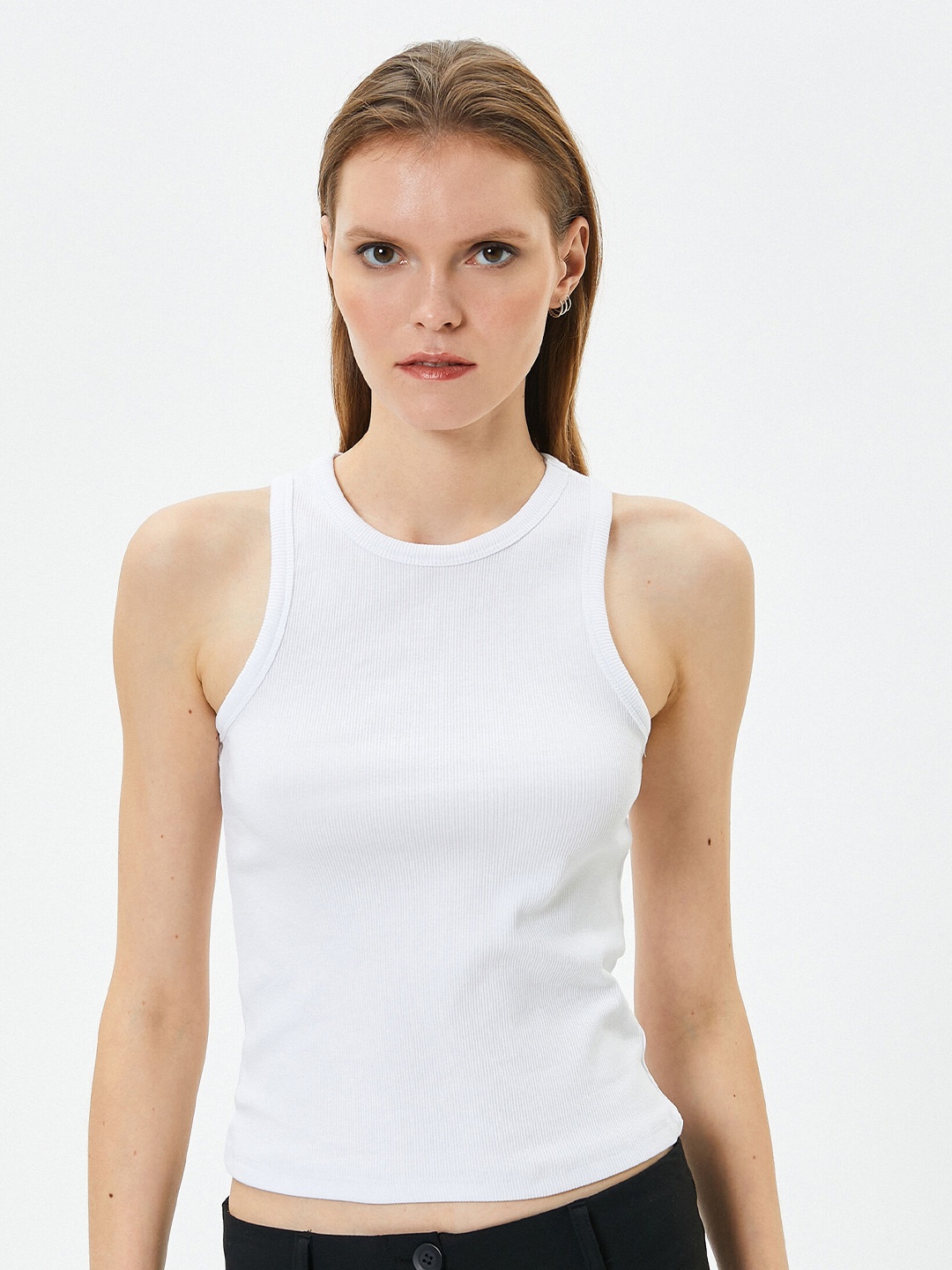 

Koton Sleeveless Tank Crop Top, White