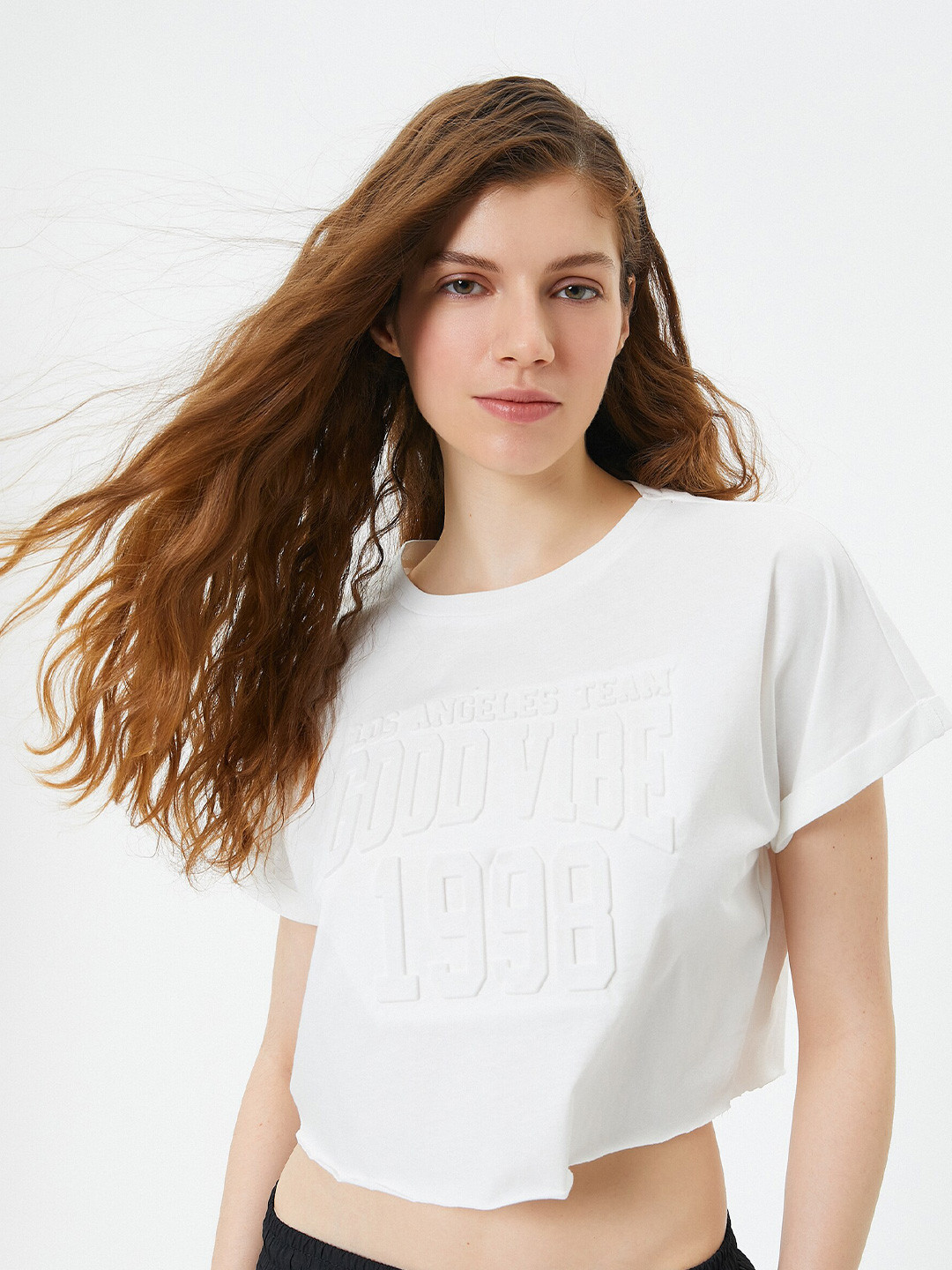 

Koton Typography Printed Pure Cotton T-shirt, White
