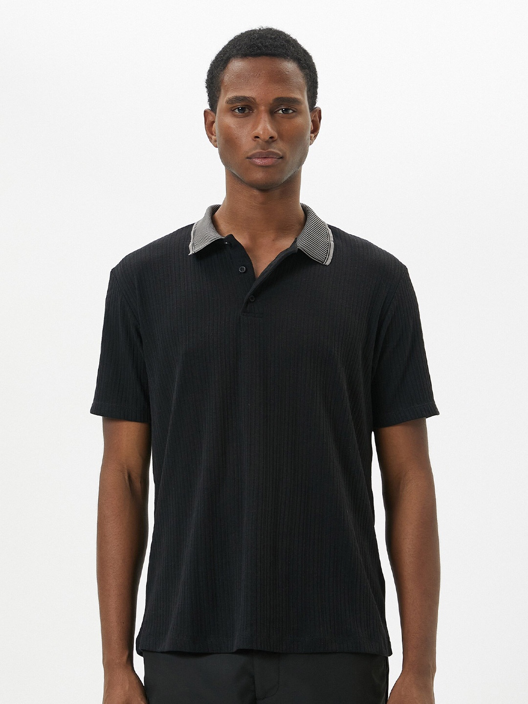 

Koton Polo Collar T-shirt, Black