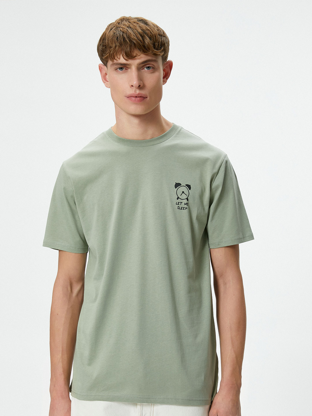 

Koton Round Neck Pure Cotton T-shirt, Green