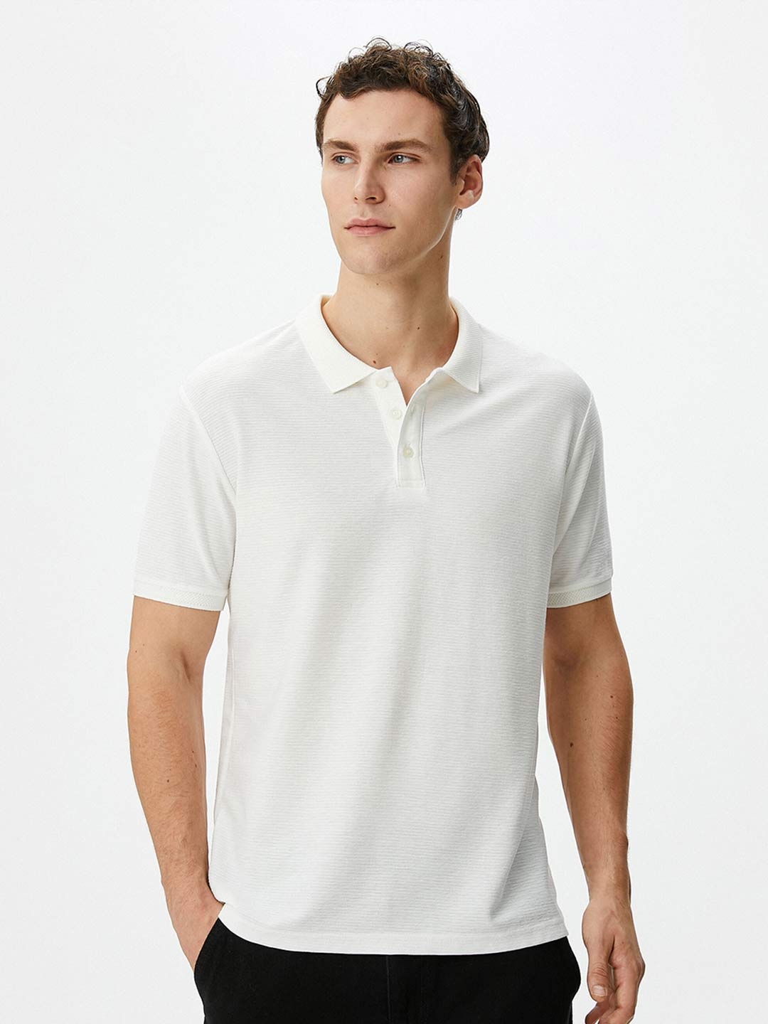 

Koton Polo Collar T-shirt, Off white