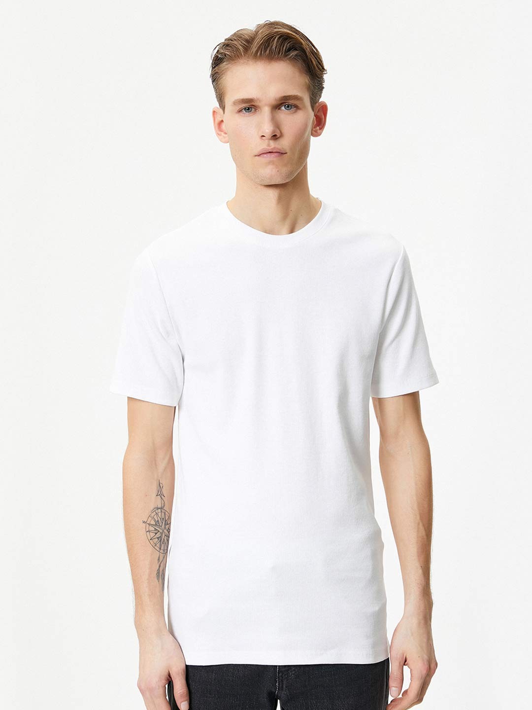 

Koton Round Neck Short Sleeves T-shirt, White