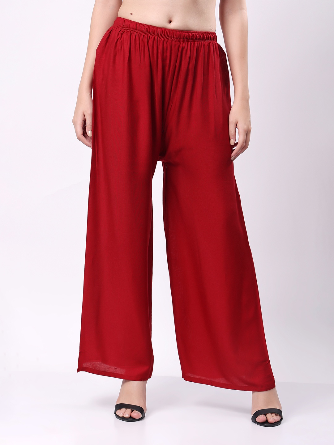 

Keviv Women Knitted Palazzos, Maroon