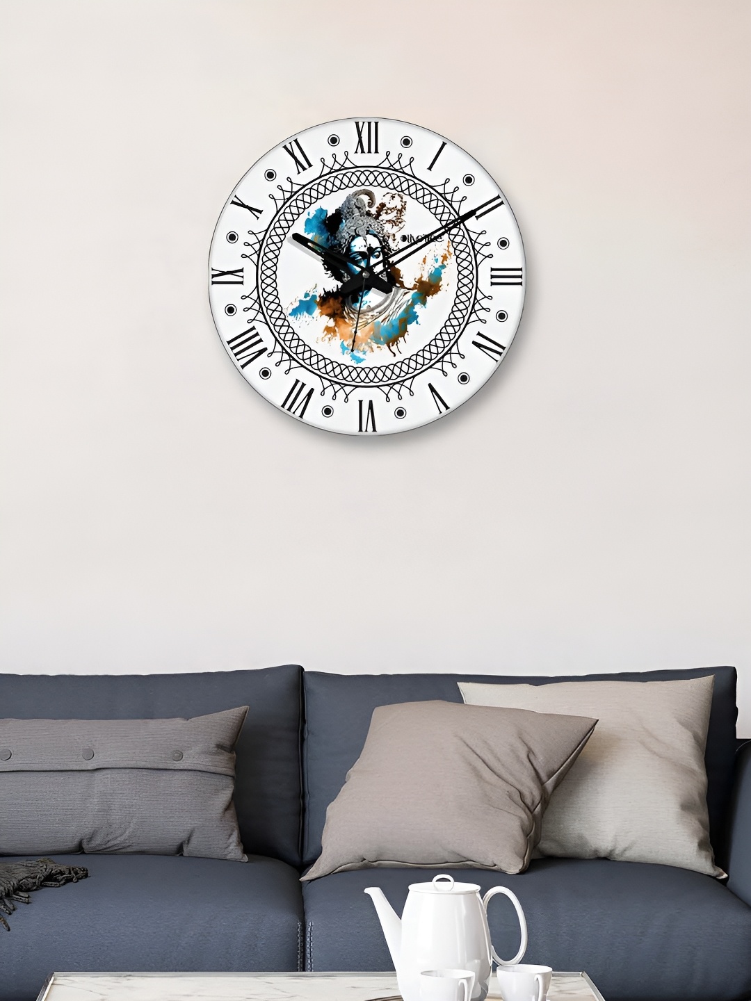 

OLIVE TREE White & Black Printed Analogue Contemporary Wall Clock