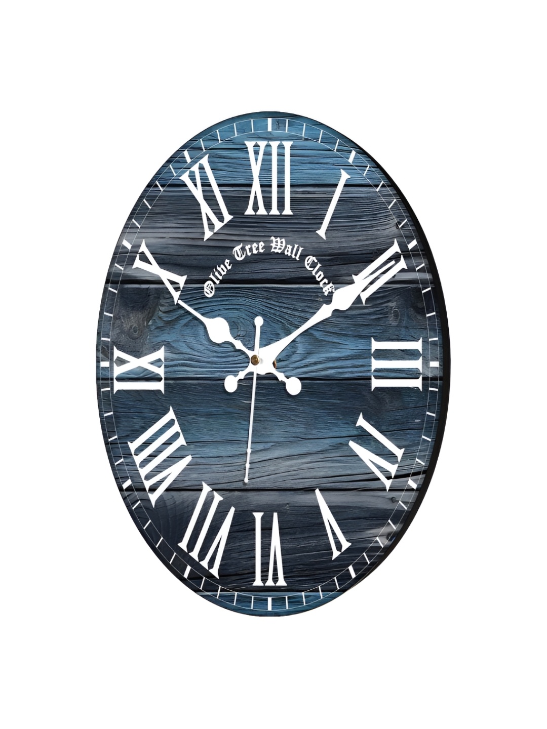 

OLIVE TREE Blue & White Printed Round Contemporary Wall Clock