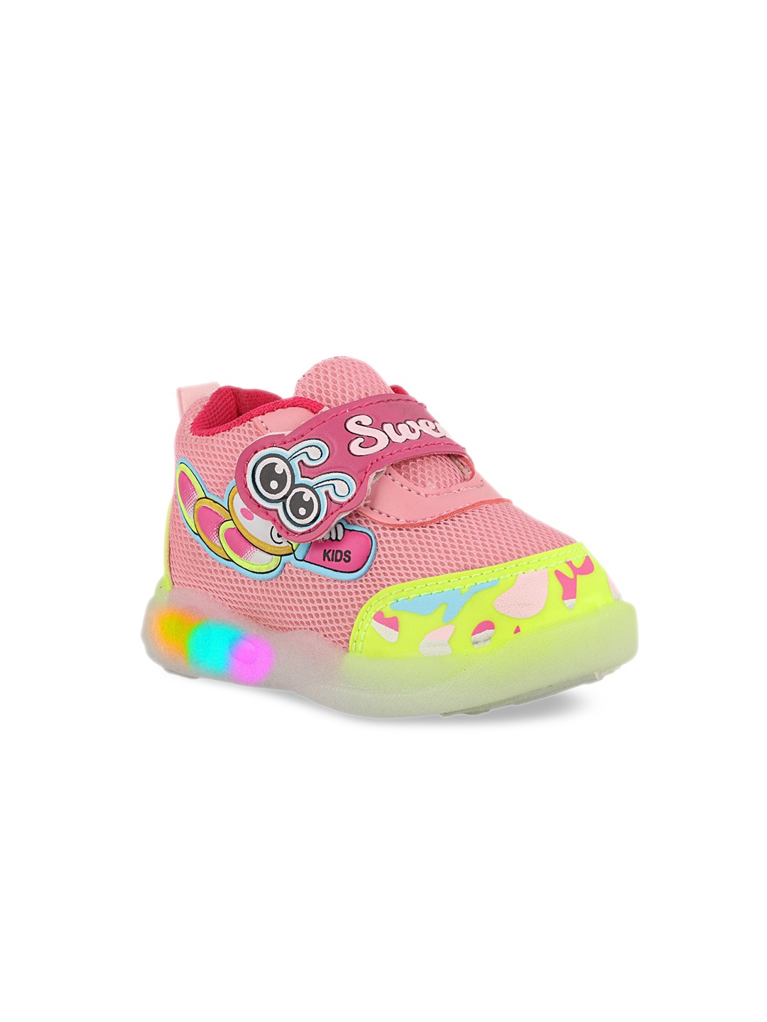 

BAESD Kids Printed Lightweight LED Sneakers, Pink