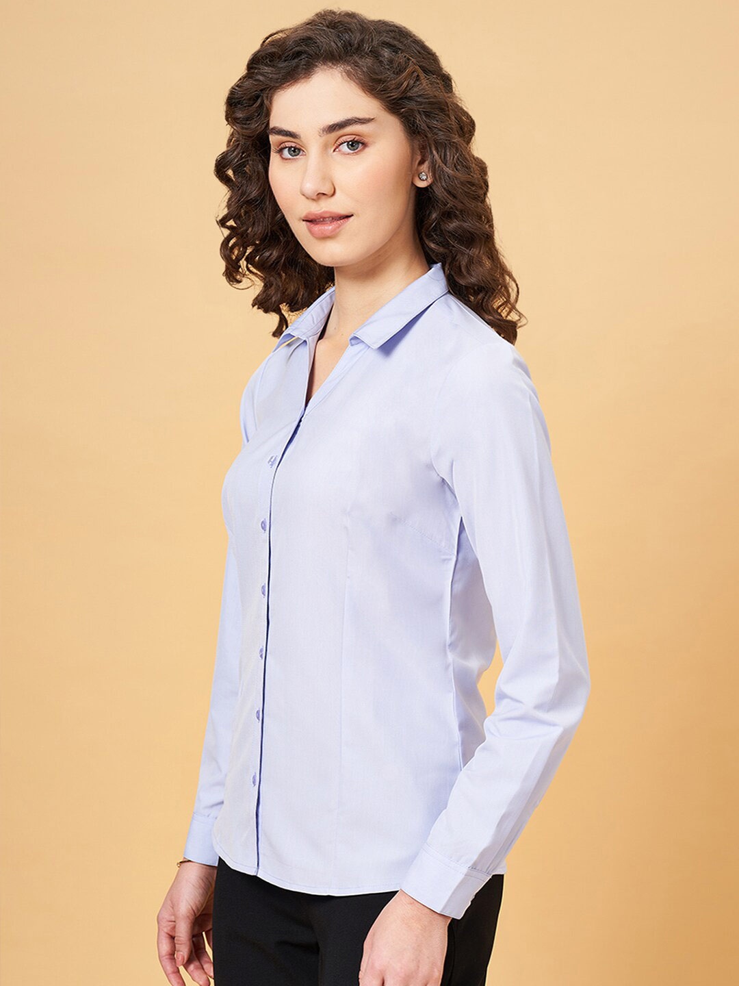 

YU by Pantaloons Shirt Style Top, Blue