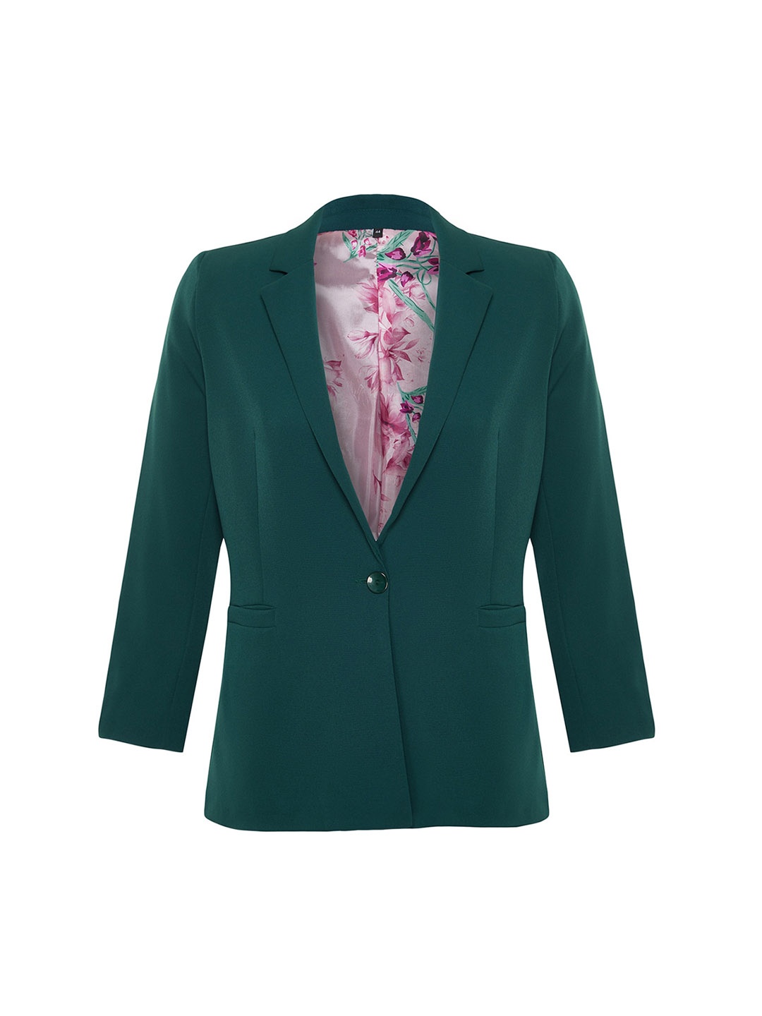 

Trendyol Notched Lapel Collar Single-Breasted Blazer, Green