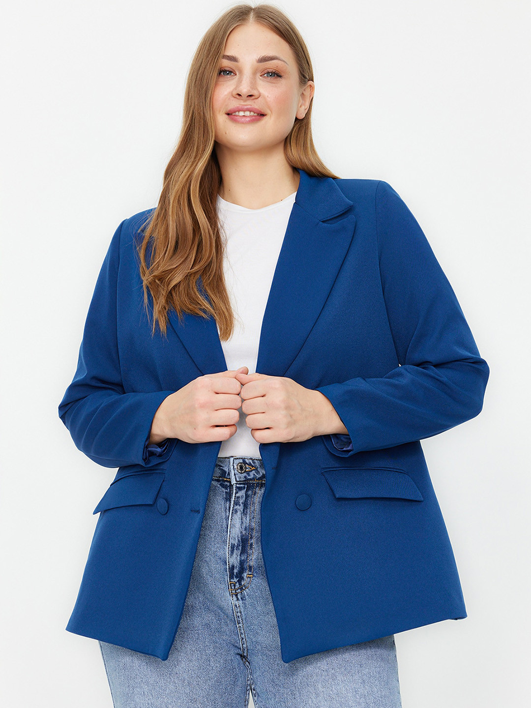 

Trendyol Double-Breasted Blazer, Blue