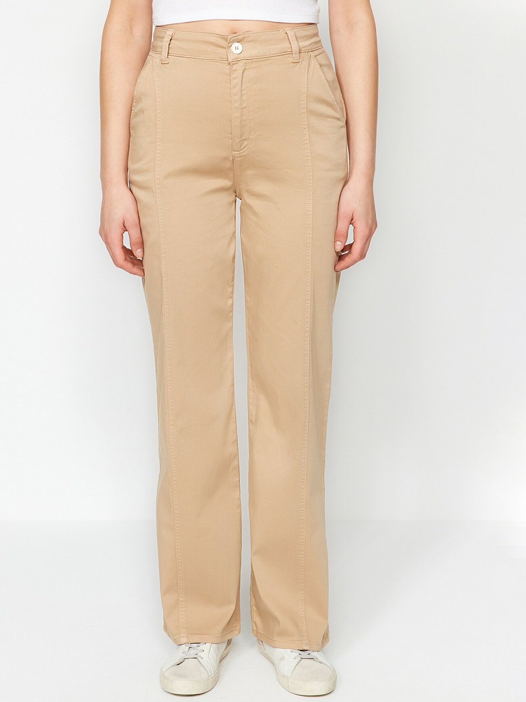 

Trendyol Women Mid Rise Clean Look Stretchable Jeans, Beige
