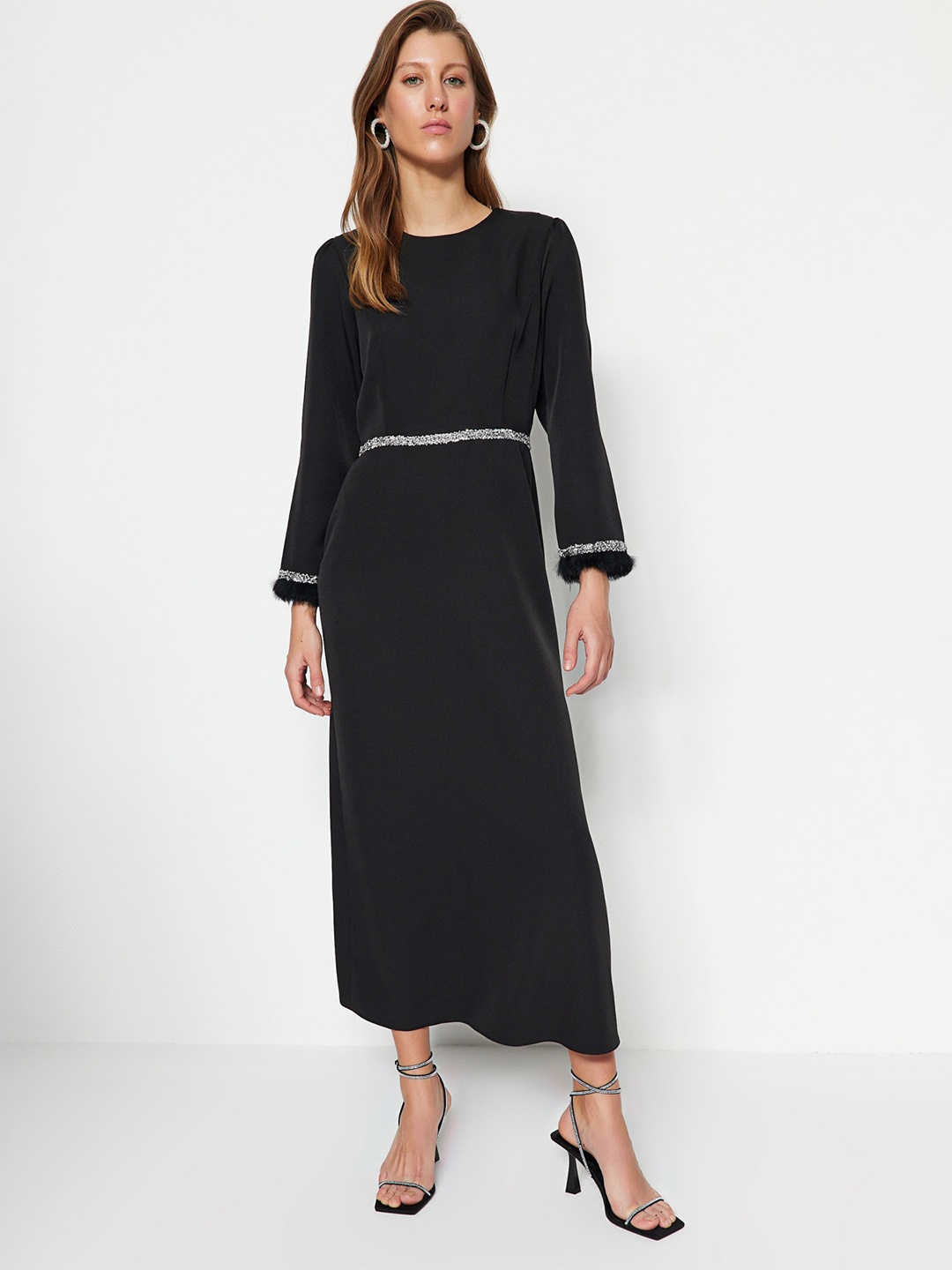 

Trendyol Round Neck Maxi Dress, Black