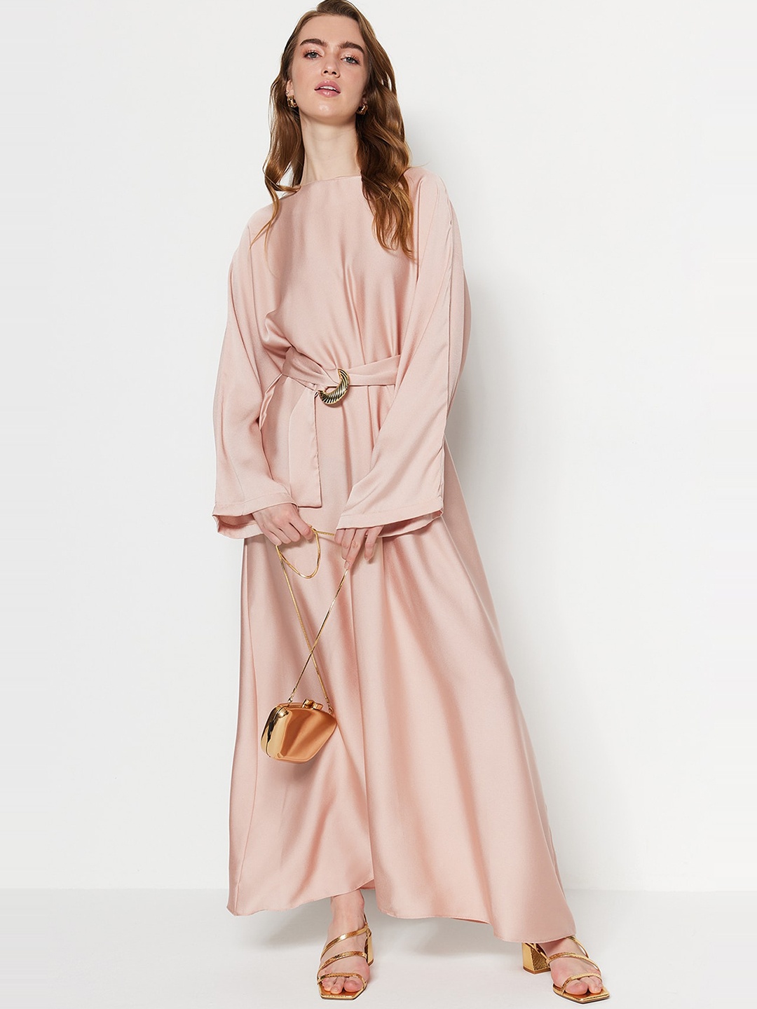 

Trendyol Bell Sleeves Maxi Dress, Beige