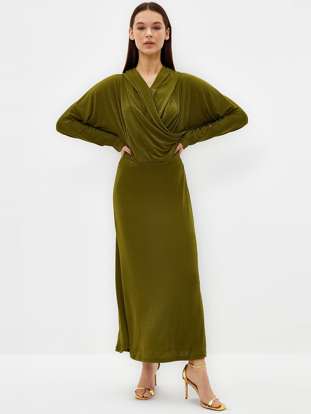 

Trendyol Hooded Maxi Dress, Olive
