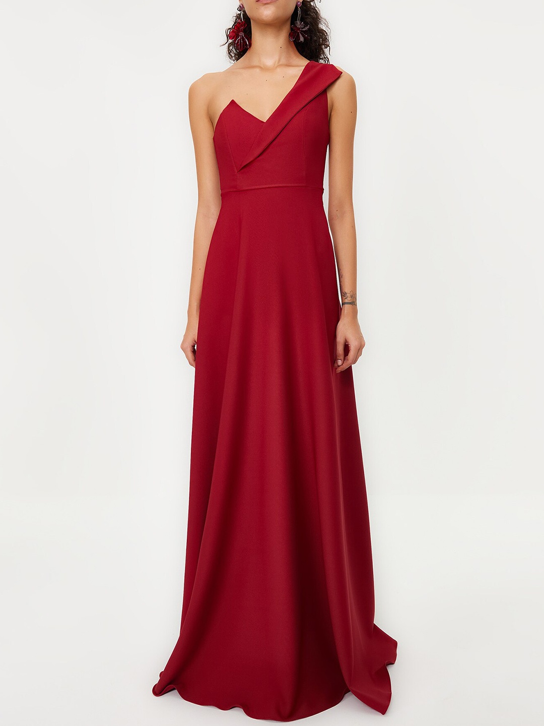 

Trendyol One Shoulder Maxi Dress, Red