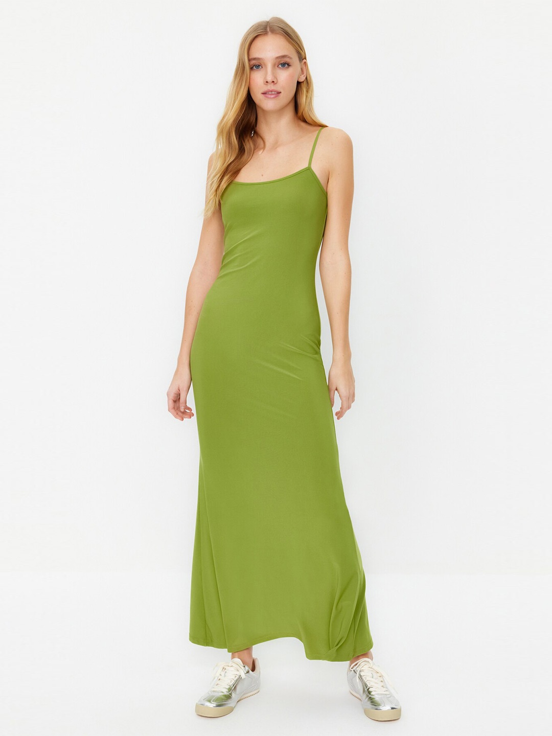 

Trendyol Shoulder Straps Maxi Dress, Green