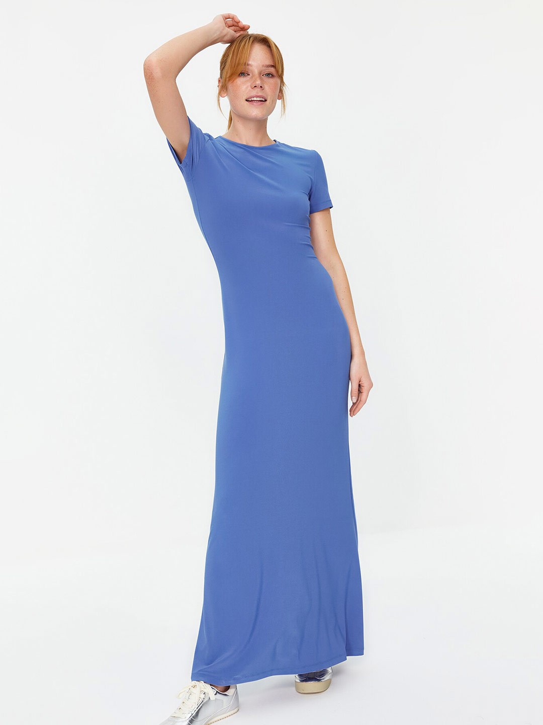 

Trendyol Round Neck Maxi Dress, Blue