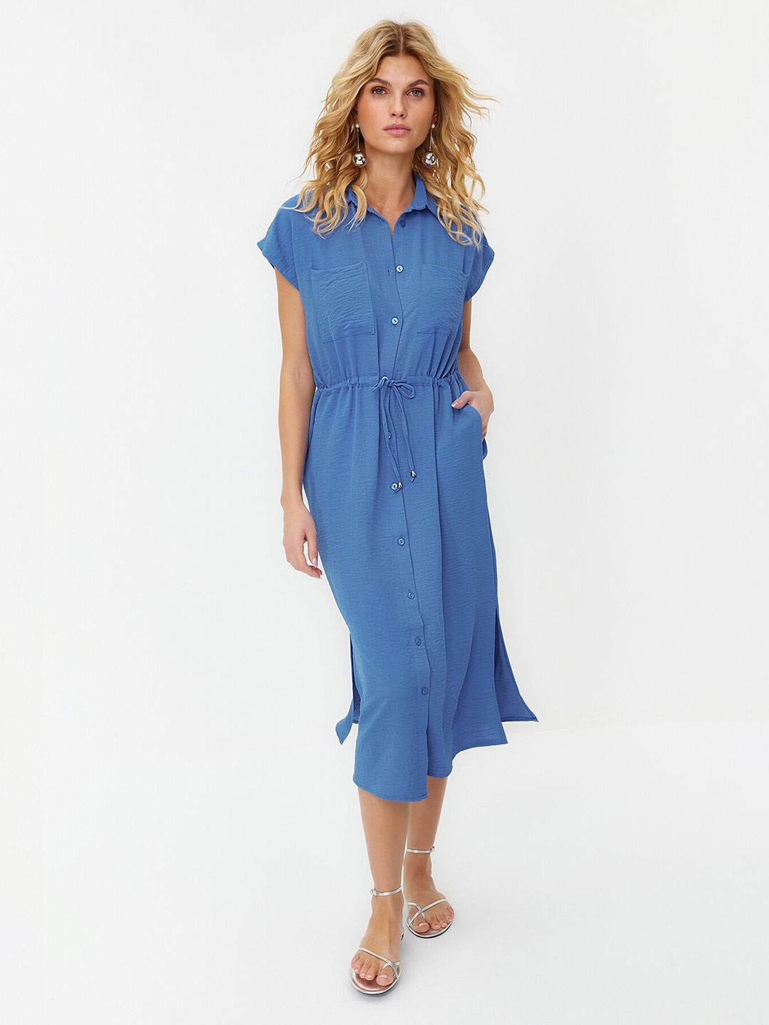 

Trendyol Shirt Midi Dress, Blue