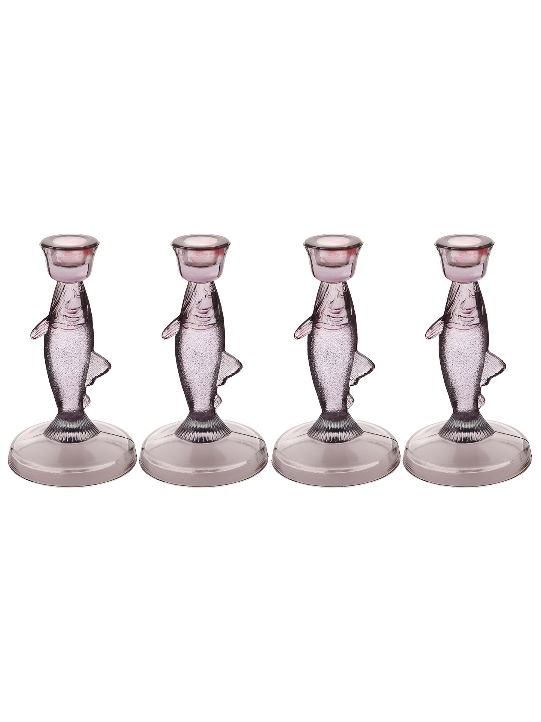 

Clovefry Transparent 4 Pieces Candle Holder