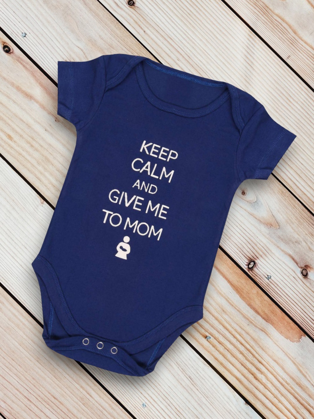 

BAESD Infants Printed Pure Cotton Bodysuit, Navy blue