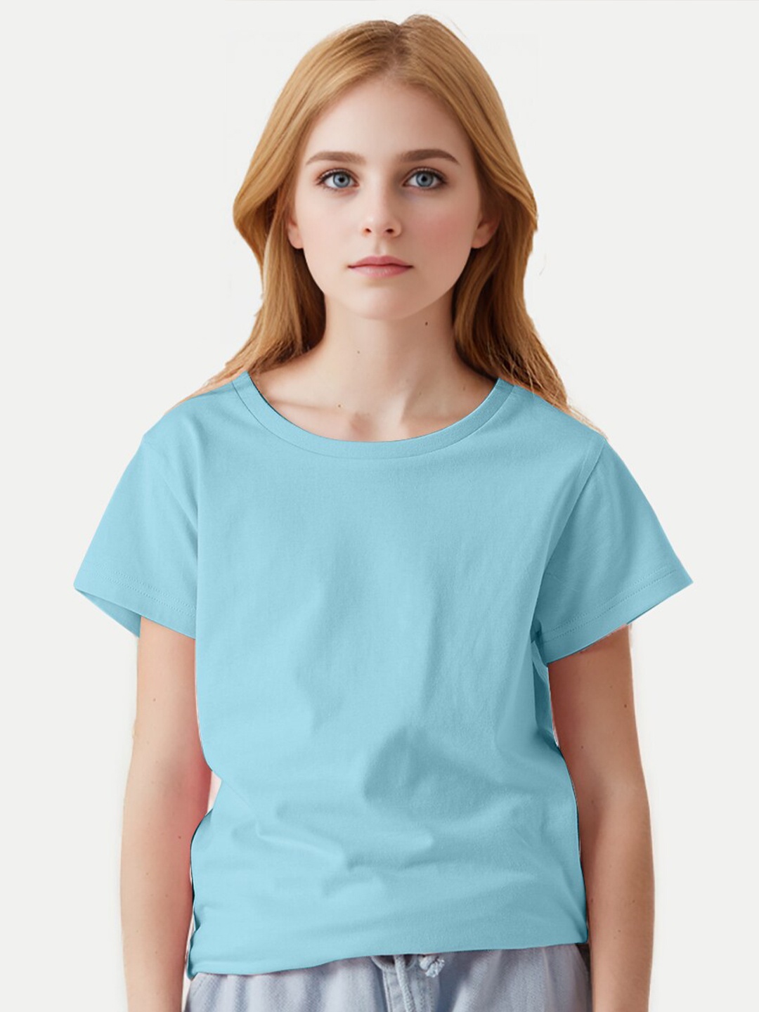 

BAESD Boys Crew Neck Cotton T-shirt, Blue