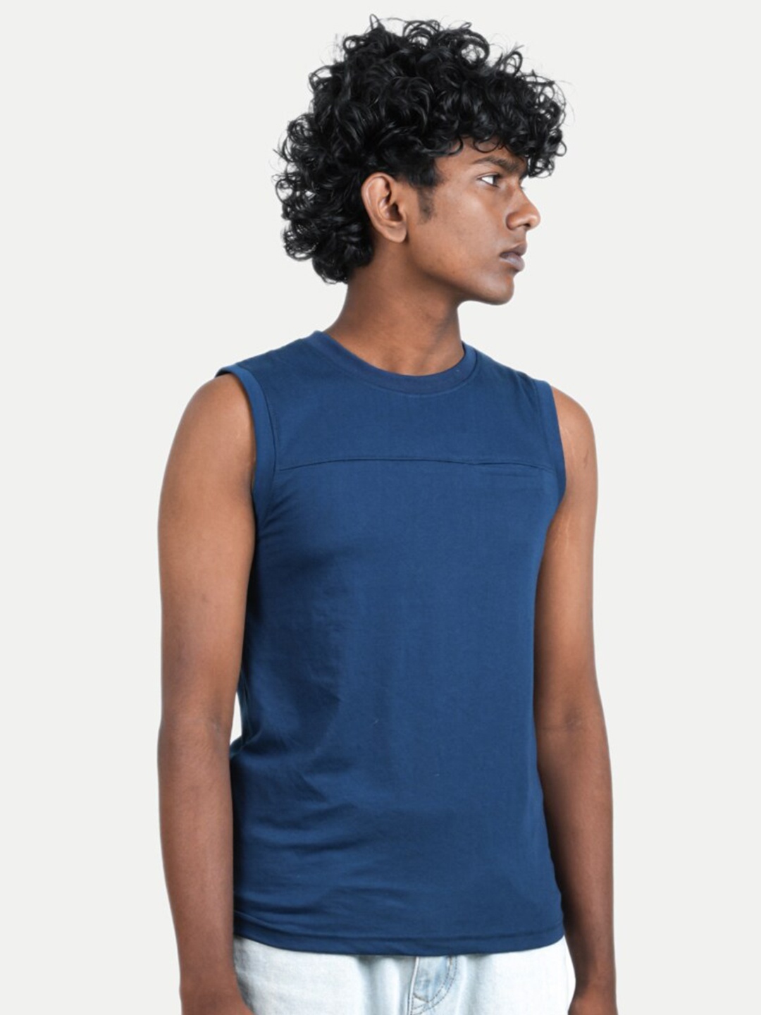 

BAESD Boys Round Neck Sleeveless Cotton Tank T-shirt, Navy blue