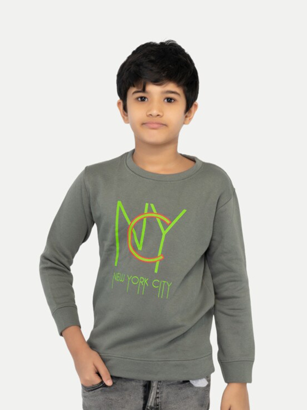 

BAESD Boys Graphic Printed Pullover Cotton Sweatshirt, Green