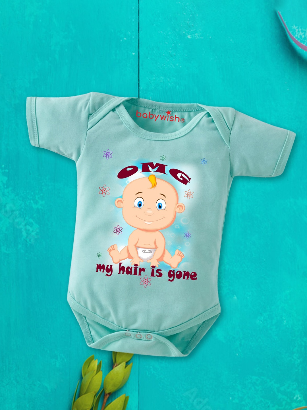 

Babywish Infants Graphic Printed Cotton Bodysuit, Green