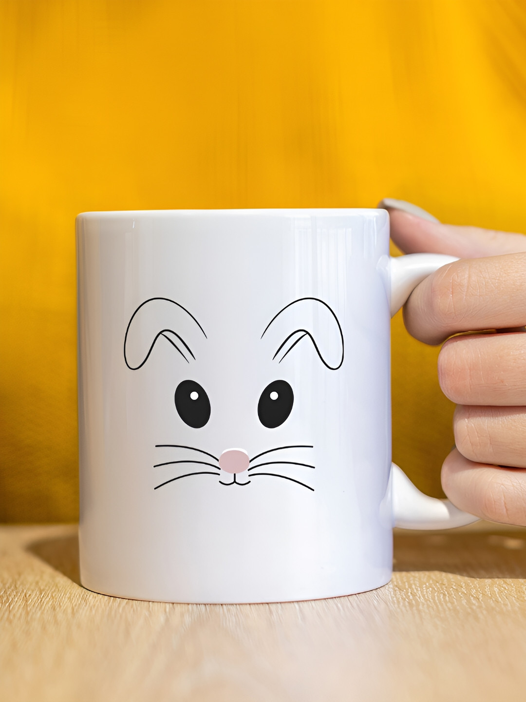 

The Decor Lane White Printed Ceramic Glossy Mug 325 ml