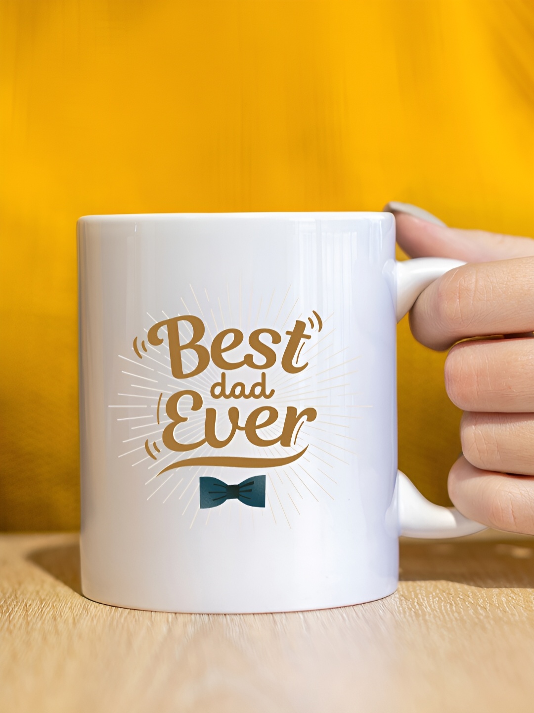 

The Decor Lane White Printed Ceramic Glossy Mug 325 ml