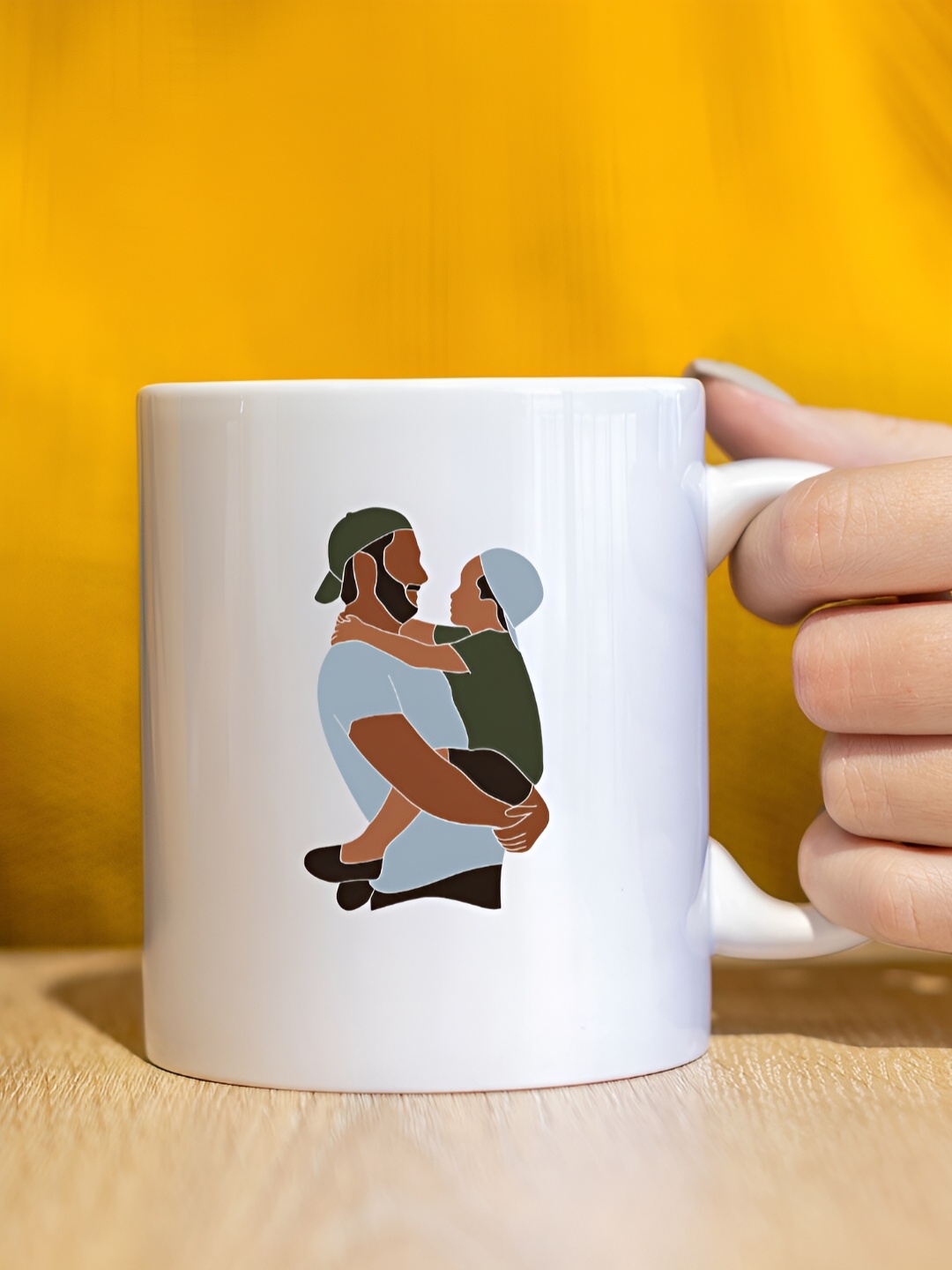 

The Decor Lane White Printed Ceramic Glossy Mug 325 ml