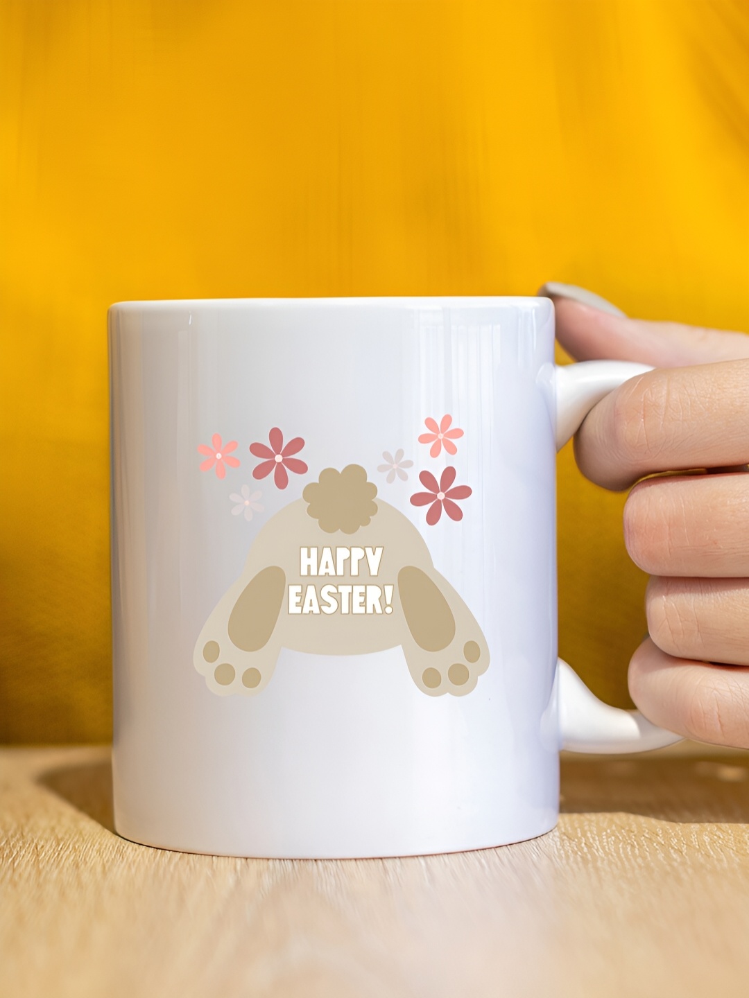 

The Decor Lane White Printed Ceramic Glossy Mug 325 ml
