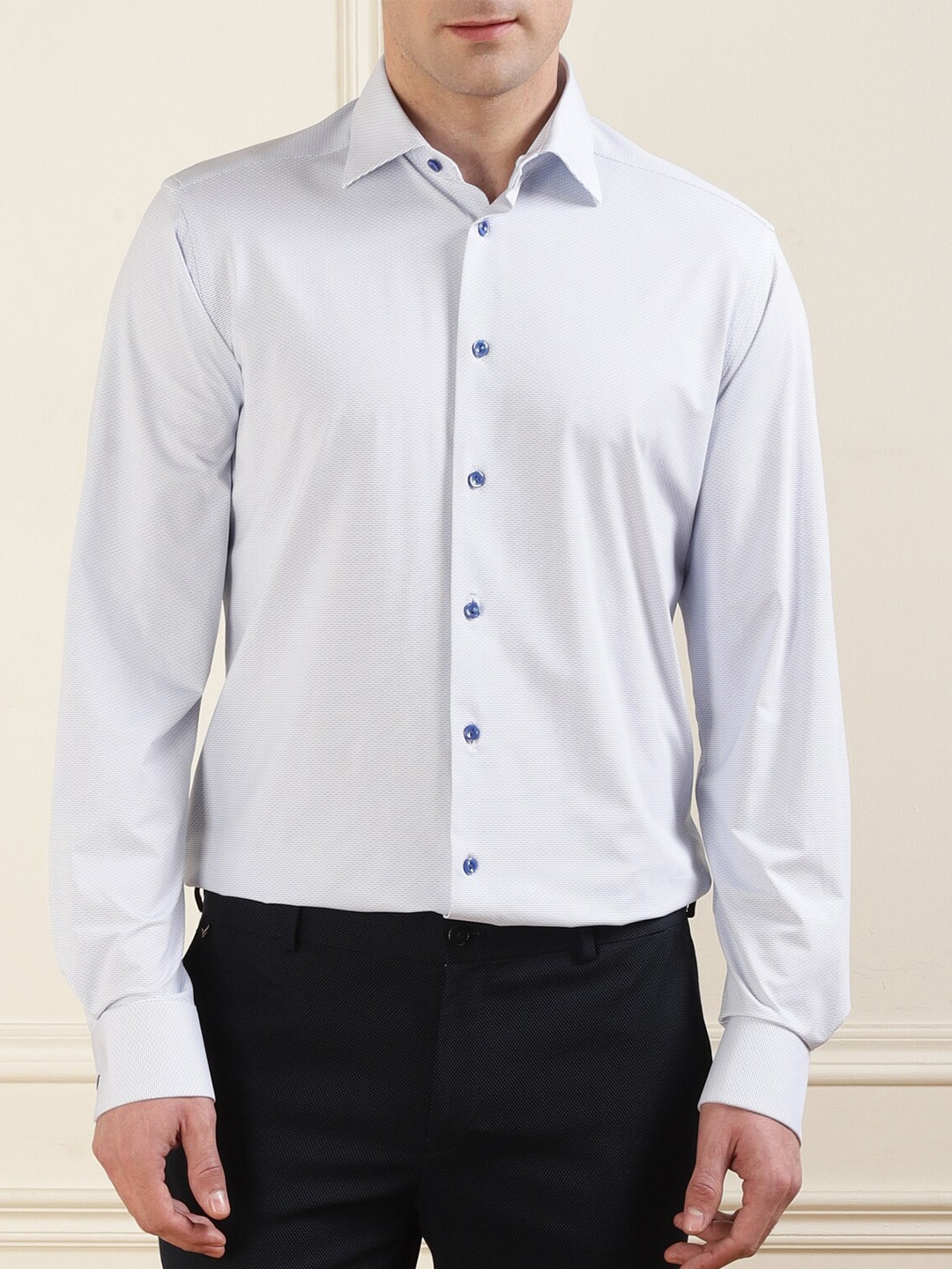 

Eton Contrast Button Formal Shirt, White