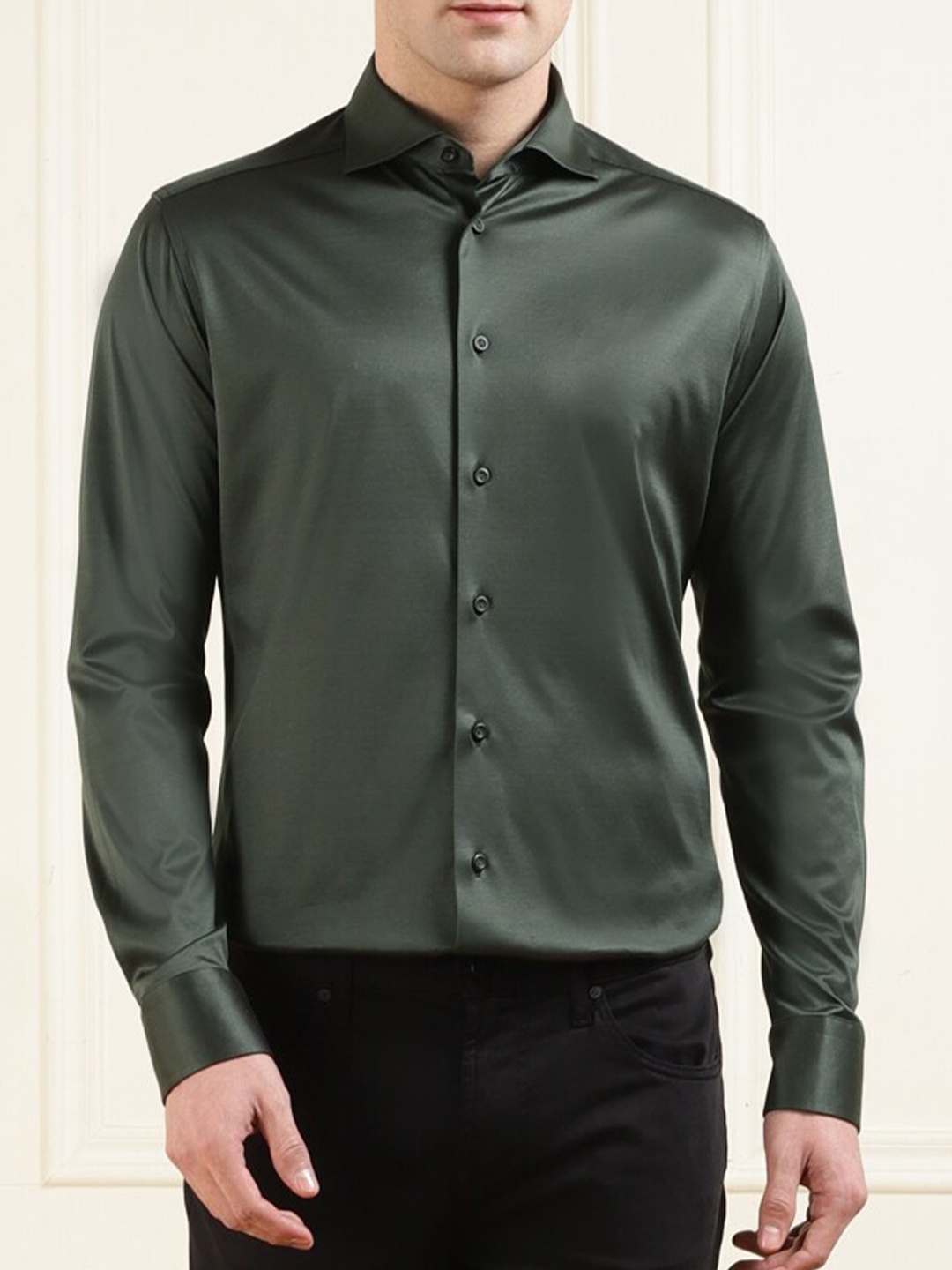 

Eton Long Sleeved Cotton Formal Shirt, Green