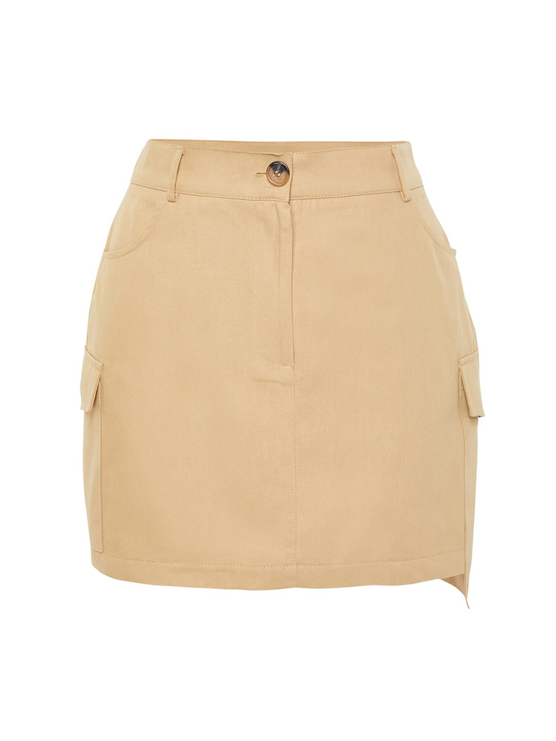

Trendyol Pure Cotton Pencil Mini Skirt, Beige